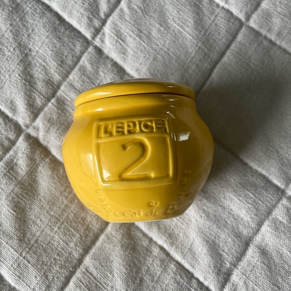 Anthropologie L’epice 2 yellow spice jar